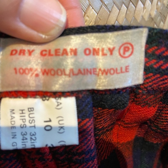 Browns of Bermuda Red Wool Pleated Kilt Size 8 - Picture 5 of 7